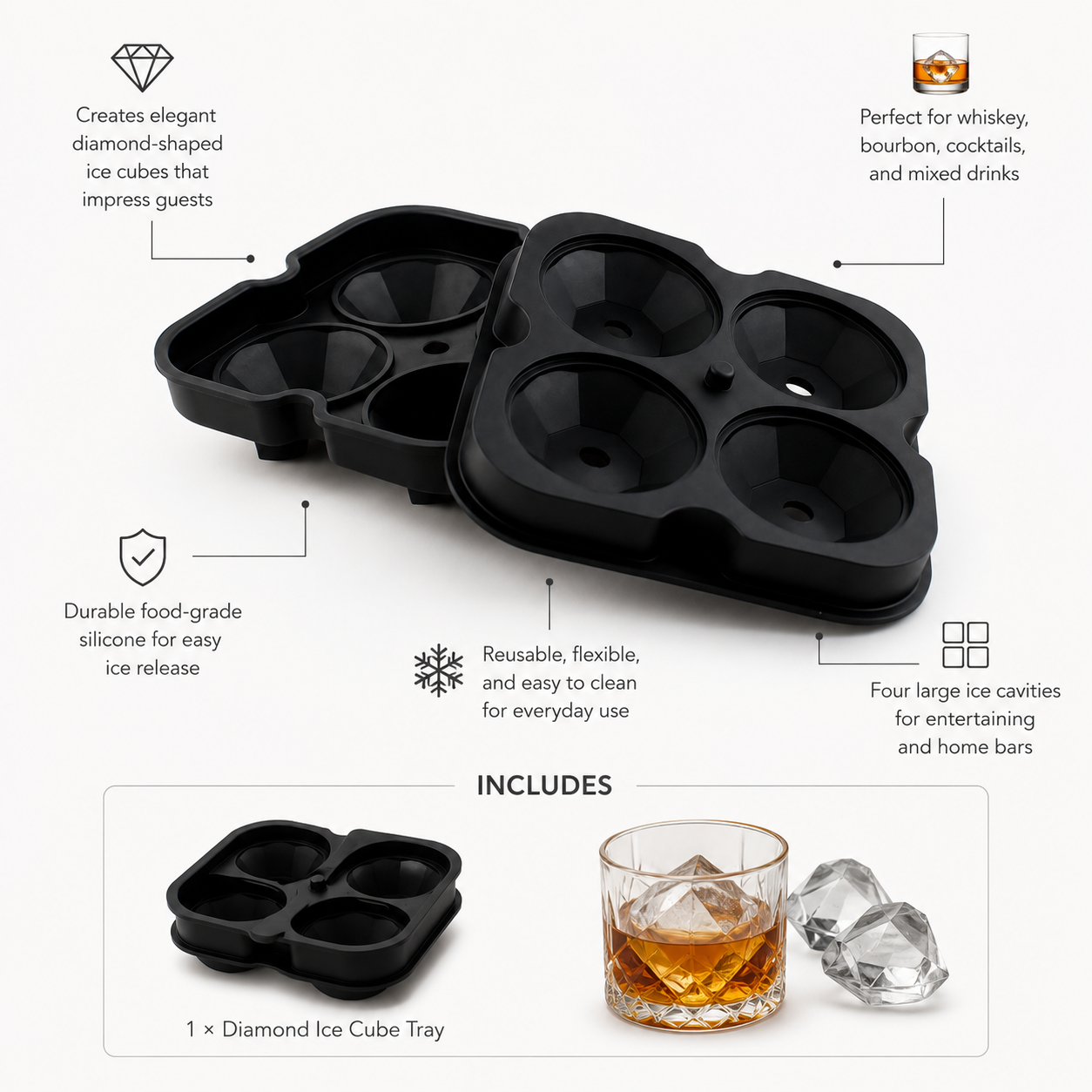 Diamond Ice Cube Tray