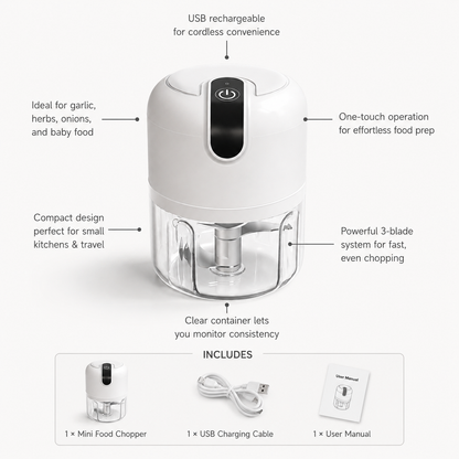 Rechargeable Mini Food Chopper